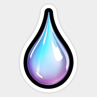 Colourful Drop of water Sticker